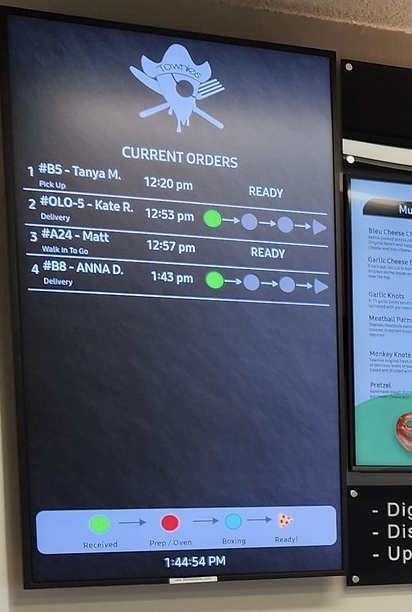 digital orde display screen